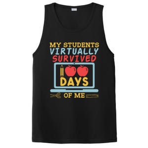 My Teacher Virtually Survived 100 Days Of Me Gift For Tutor Funny Gift PosiCharge Competitor Tank