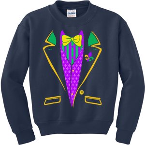 Mardigras Tuxedo Vest Kids Sweatshirt