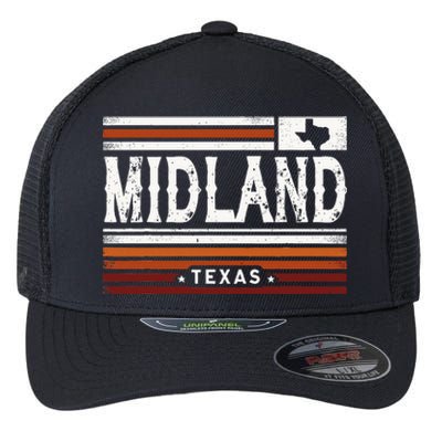 Midland Texas Vintage Country Retro Flexfit Unipanel Trucker Cap