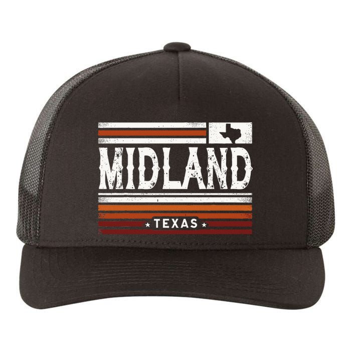 Midland Texas Vintage Country Retro Yupoong Adult 5-Panel Trucker Hat