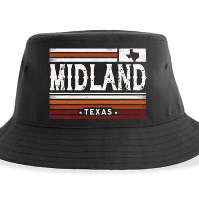 Midland Texas Vintage Country Retro Sustainable Bucket Hat