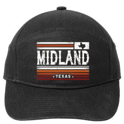 Midland Texas Vintage Country Retro 7-Panel Snapback Hat