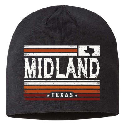 Midland Texas Vintage Country Retro Sustainable Beanie