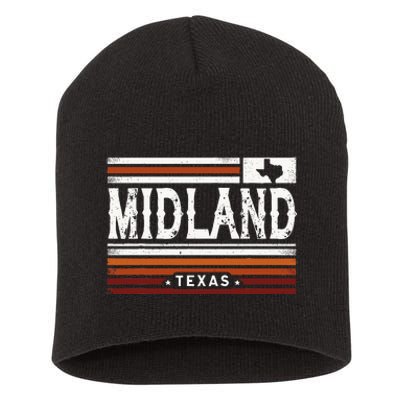 Midland Texas Vintage Country Retro Short Acrylic Beanie