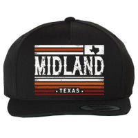 Midland Texas Vintage Country Retro Wool Snapback Cap