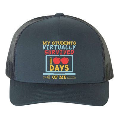 My Teacher Virtually Survived 100 Days Of Me Gift For Tutor Great Gift Yupoong Adult 5-Panel Trucker Hat