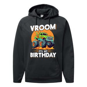 Monster Truck Vroom It´s my Birthday Performance Fleece Hoodie