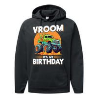 Monster Truck Vroom It´s my Birthday Performance Fleece Hoodie