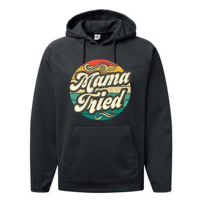 Mama Tried Vintage Country Music Outlaw Retro Performance Fleece Hoodie