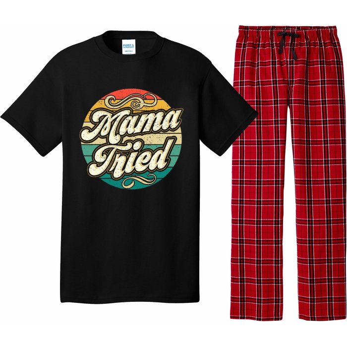 Mama Tried Vintage Country Music Outlaw Retro Pajama Set