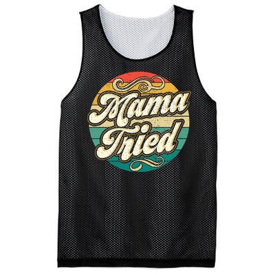 Mama Tried Vintage Country Music Outlaw Retro Mesh Reversible Basketball Jersey Tank