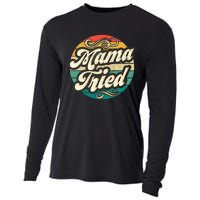 Mama Tried Vintage Country Music Outlaw Retro Cooling Performance Long Sleeve Crew