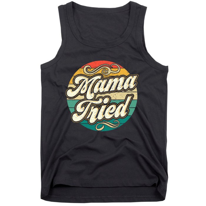 Mama Tried Vintage Country Music Outlaw Retro Tank Top