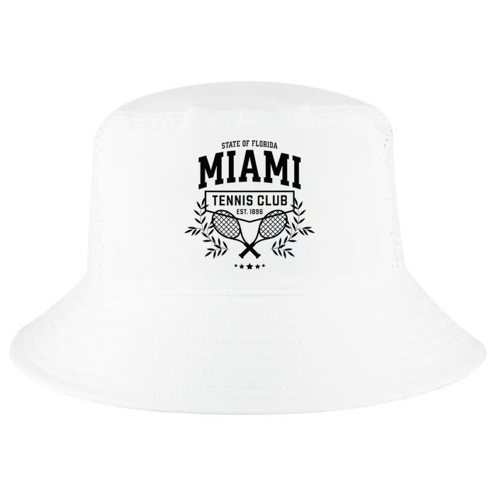 Miami Tennis Varsity Player Style Cool Comfort Performance Bucket Hat