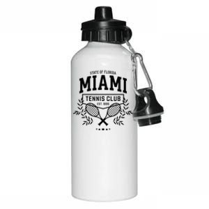 Miami Tennis Varsity Player Style Aluminum Water Bottle