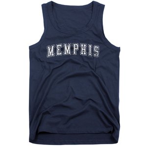 Memphis Tn Varsity Style Home Of The Blues Grunge White Tank Top