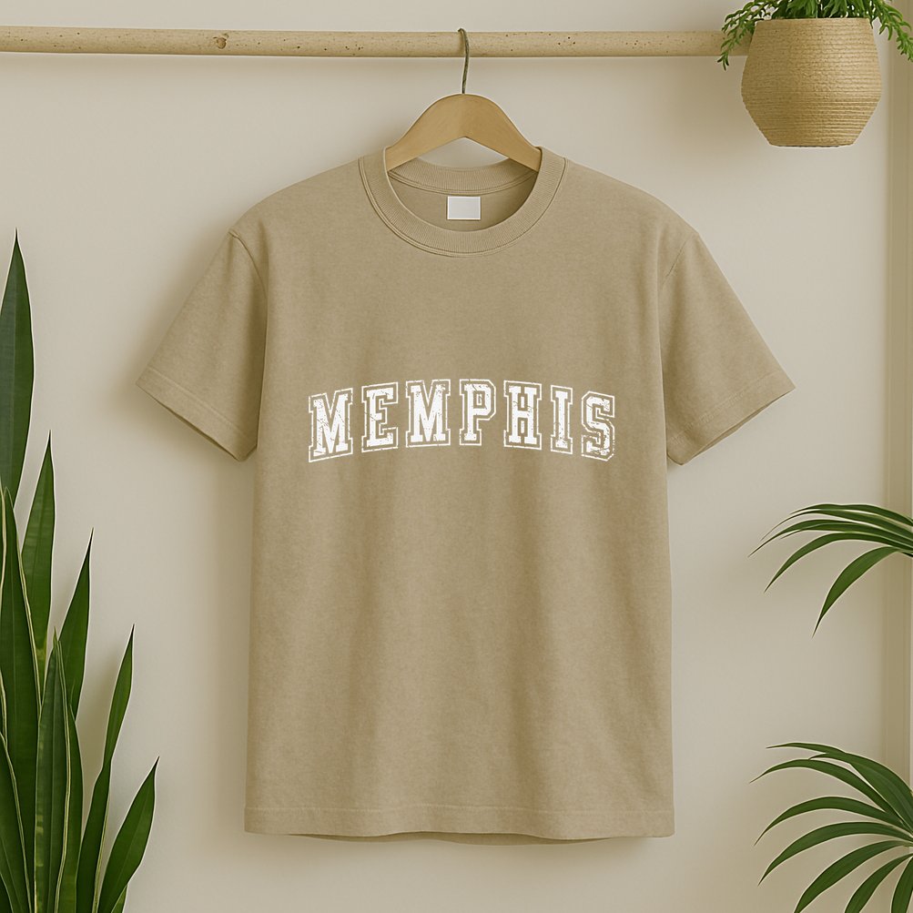 Memphis Tn Varsity Style Home Of The Blues Grunge White T-Shirt