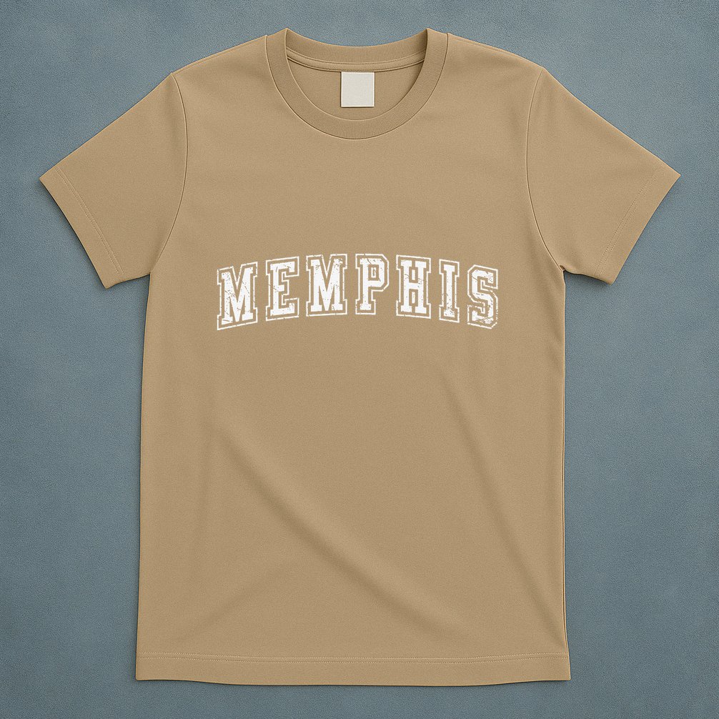 Memphis Tn Varsity Style Home Of The Blues Grunge White T-Shirt