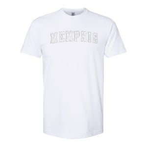 Memphis Tn Varsity Style Home Of The Blues Grunge White Softstyle CVC T-Shirt