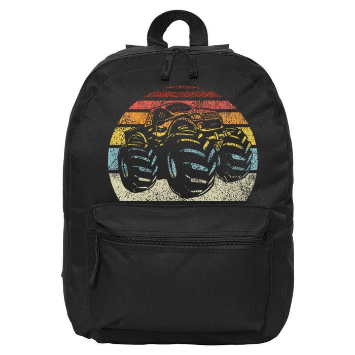 Monster Truck Vintage Retro Style Gift 16 in Basic Backpack