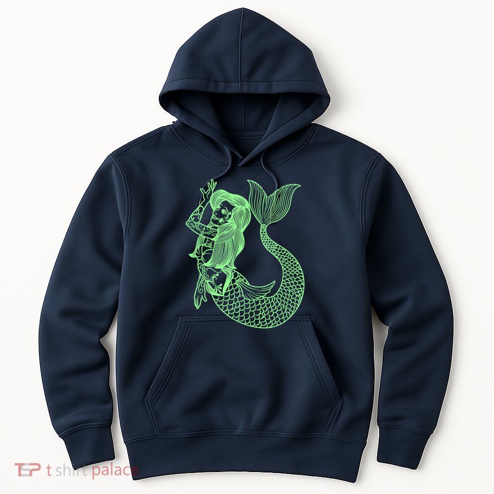 Mermaid Tattoo Vintage Mermaid Art Tattoo Girl Sailor Hoodie