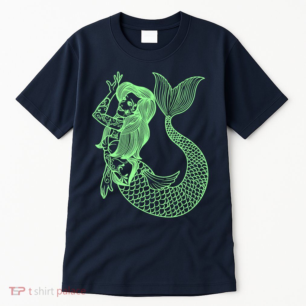 Mermaid Tattoo Vintage Mermaid Art Tattoo Girl Sailor Tall T-Shirt