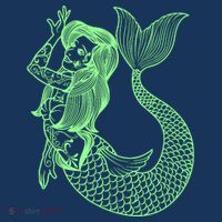 Mermaid Tattoo Vintage Mermaid Art Tattoo Girl Sailor Tall T-Shirt