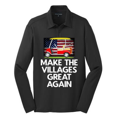 Make The Villages Great Again Silk Touch Performance Long Sleeve Polo