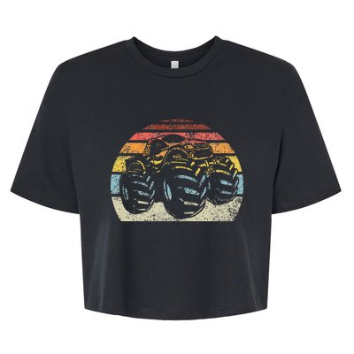 Monster Truck Vintage Retro Style Gift Bella+Canvas Jersey Crop Tee