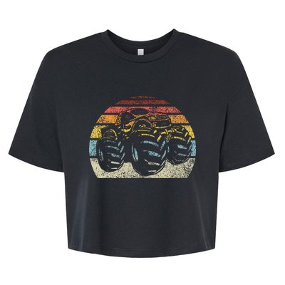 Monster Truck Vintage Retro Style Bella+Canvas Jersey Crop Tee