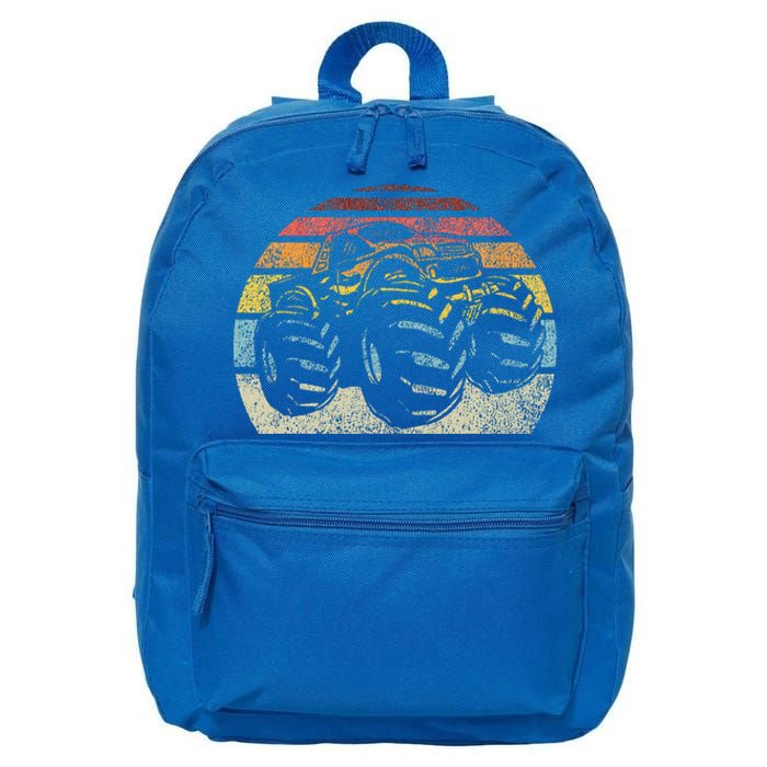 Monster Truck Vintage Retro Style 16 in Basic Backpack