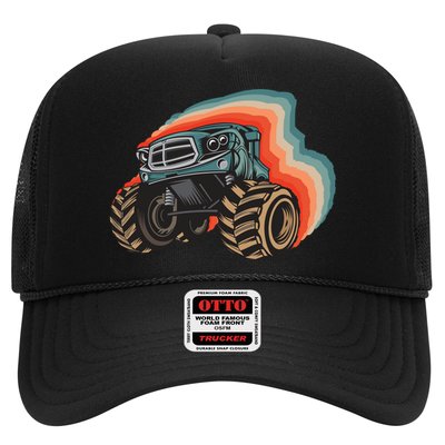 Monster Trucks Vintage Retro Vintage Monster Trucks Funny Gift Trucker Hat
