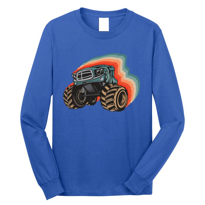 Monster Trucks Vintage Retro Vintage Monster Trucks Funny Gift Long Sleeve Shirt