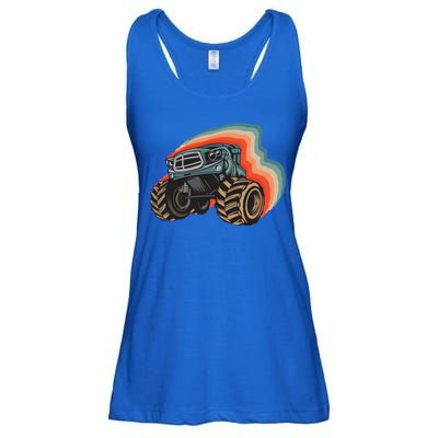 Monster Trucks Vintage Retro Vintage Monster Trucks Funny Gift Ladies Essential Flowy Tank