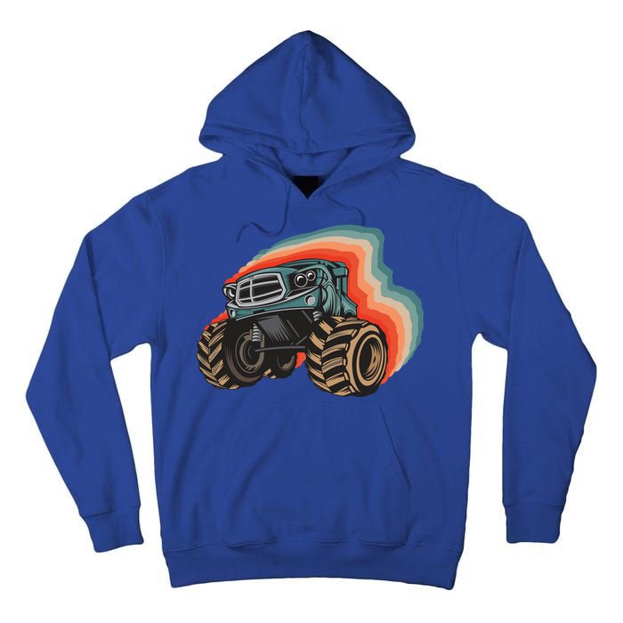 Monster Trucks Vintage Retro Vintage Monster Trucks Funny Gift Tall Hoodie