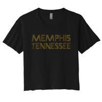 Memphis Tennessee Vintage Gifts 80S Retro Orange Memphis Women's Crop Top Tee