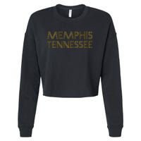 Memphis Tennessee Vintage Gifts 80S Retro Orange Memphis Cropped Pullover Crew