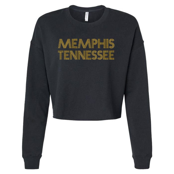 Memphis Tennessee Vintage Gifts 80S Retro Orange Memphis Cropped Pullover Crew