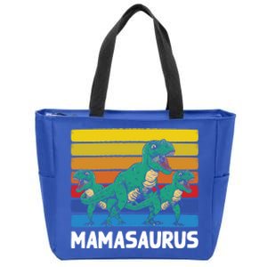 Mamasaurus Trex Velociraptor Raptor Mother Dinosaur 2 Meaningful Gift Zip Tote Bag