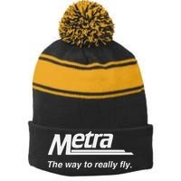 Metra The Way To Really Fly. Stripe Pom Pom Beanie