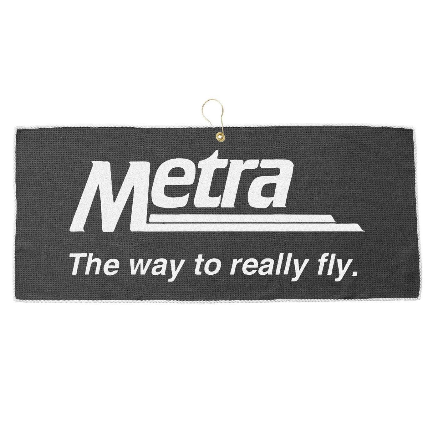 Metra The Way To Really Fly. Large Microfiber Waffle Golf Towel