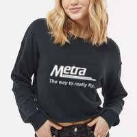Metra The Way To Really Fly. Cropped Pullover Crew