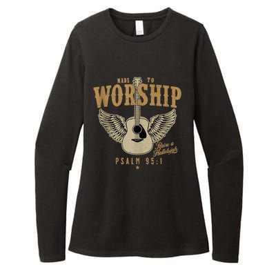 Made To Worship Psalm 95 Faith Christian Bible Verse Womens CVC Long Sleeve Shirt