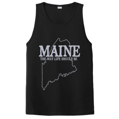 Maine The Way Life Should Be State Pride Graphic PosiCharge Competitor Tank