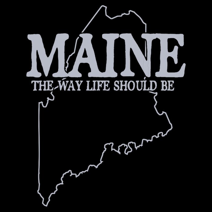 Maine The Way Life Should Be State Pride Graphic Cropped Pullover Crew
