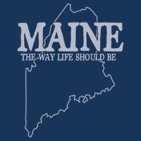 Maine The Way Life Should Be State Pride Graphic Drawstring Bag