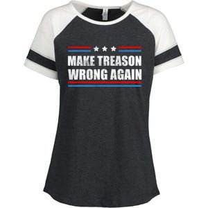 Make Treason Wrong Again Enza Ladies Jersey Colorblock Tee