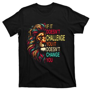 Motivational Training Workout Fitness Quotes Lion Mindset T-Shirt