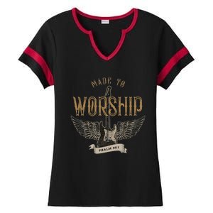 Made To Worship Psalm 95 1 Christian Worship Bible Verse Ladies Halftime Notch Neck Tee