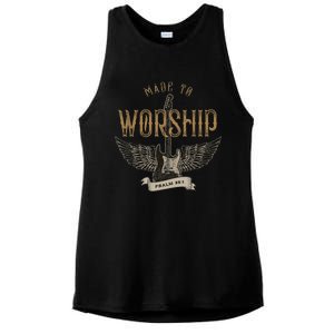 Made To Worship Psalm 95 1 Christian Worship Bible Verse Ladies PosiCharge Tri-Blend Wicking Tank